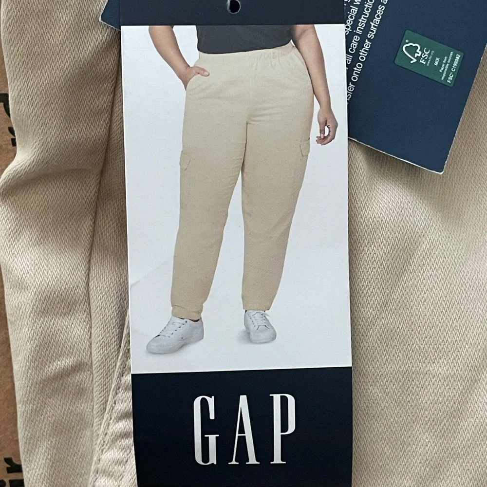 GAP TWILL CARGO PANT Elastic Waistband Size XXL - Picture 5 of 9